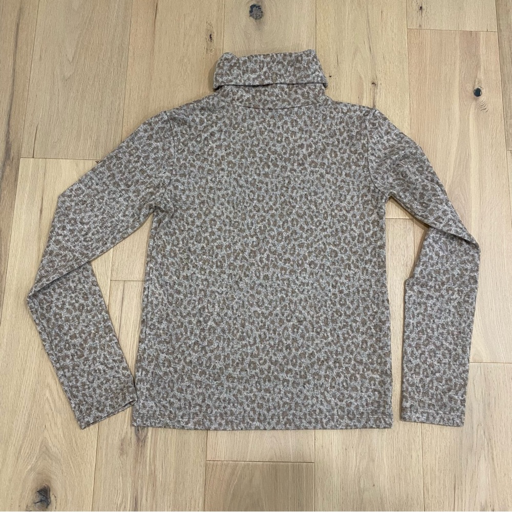 Zara | Leopard Print Brown Turtleneck Longsleeve Top 🤎 - Picture 4 of 7